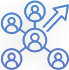 Growing reseller network icon