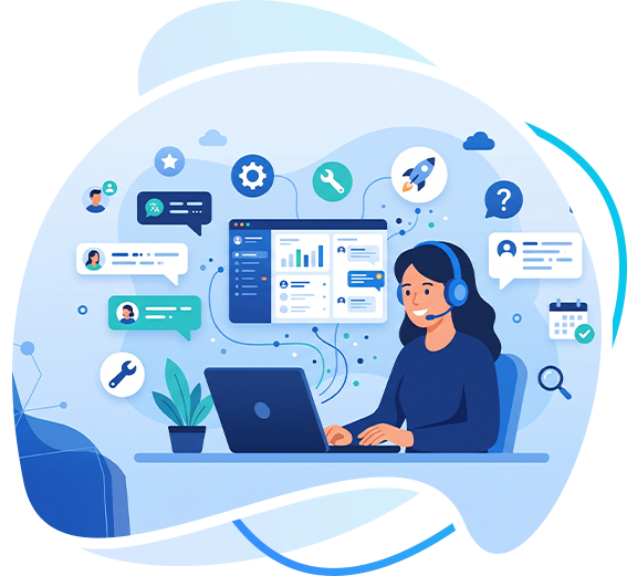 Dedicated support agent helping GSM Tool customers